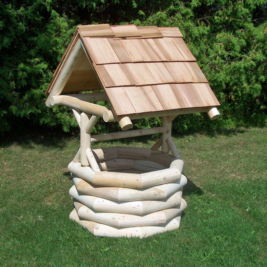 24" Log Wishing Well